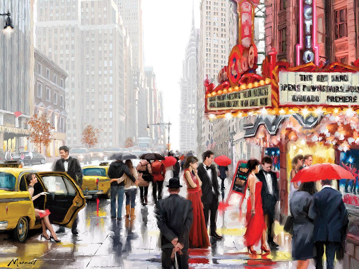 Newyork Theatre by The Macneil Studio  - lowest price wall art work on large canvas & framed canvas prints