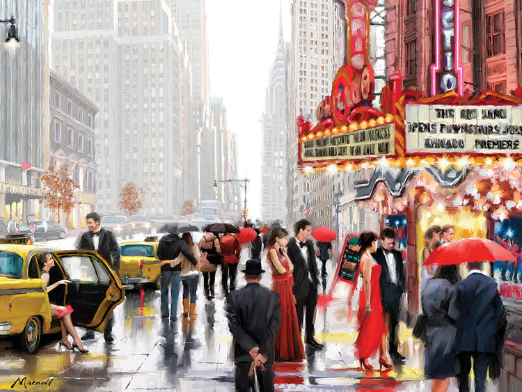 Newyork Theatre by The Macneil Studio  - lowest price wall art work on large canvas & framed canvas prints