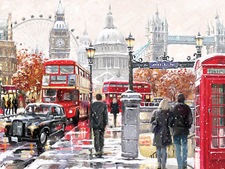 London Collagex2 by The Macneil Studio  - highest quality handcrafted wall art work on large canvas & framed canvas prints