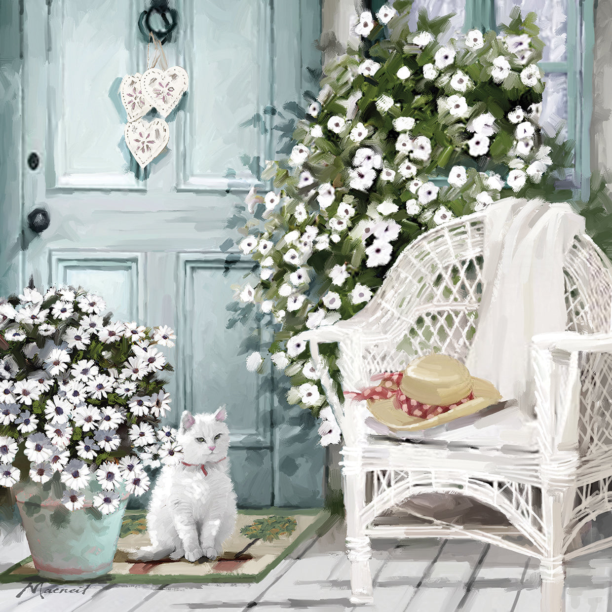 Wicker Chair New by The Macneil Studio  - best quality handcrafted wall art work on large canvas & framed canvas prints