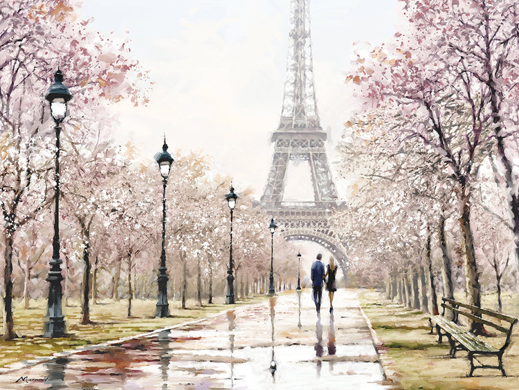 Eiffel Tower Pastel by The Macneil Studio  - museum quality wall art work on large canvas & framed canvas prints