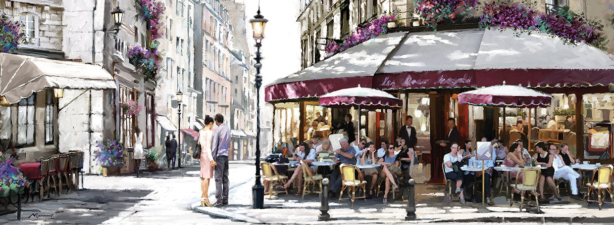 Cafe Version.2 by The Macneil Studio  - handcrafted wall art work on large canvas & framed canvas prints, made to order