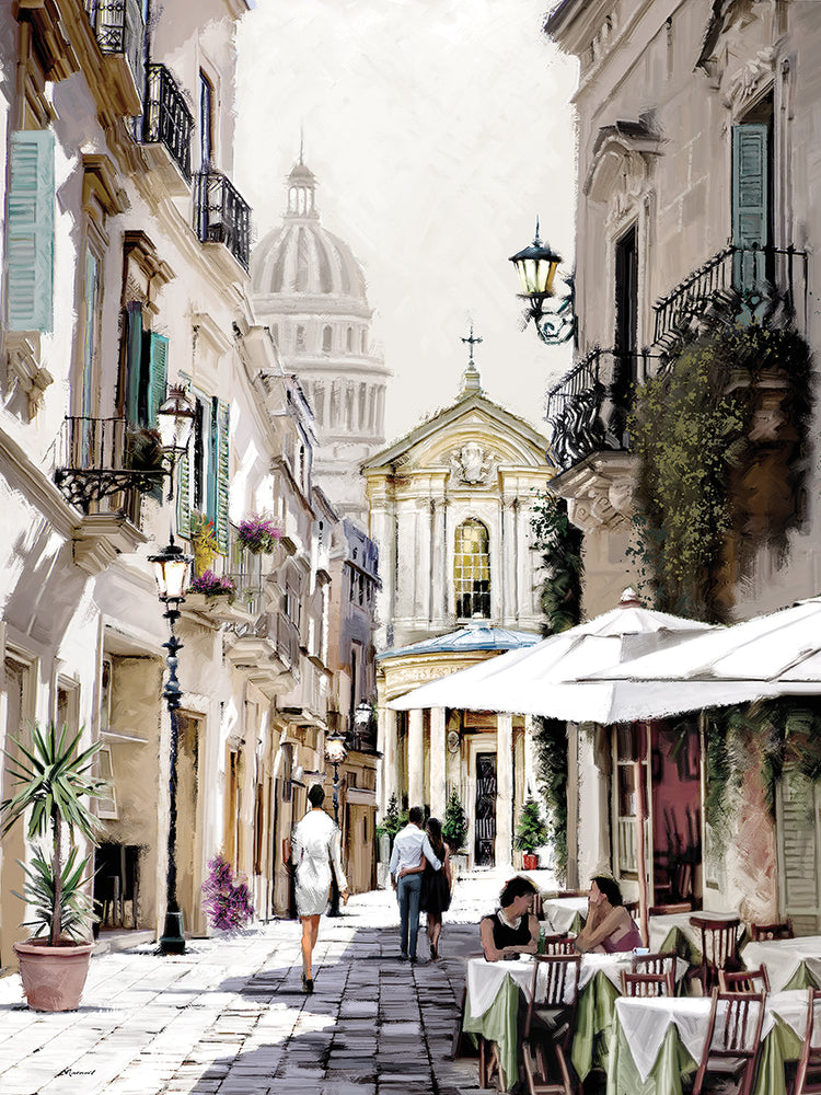 Summer Street by The Macneil Studio  - best quality handcrafted wall art work on large canvas & framed canvas prints