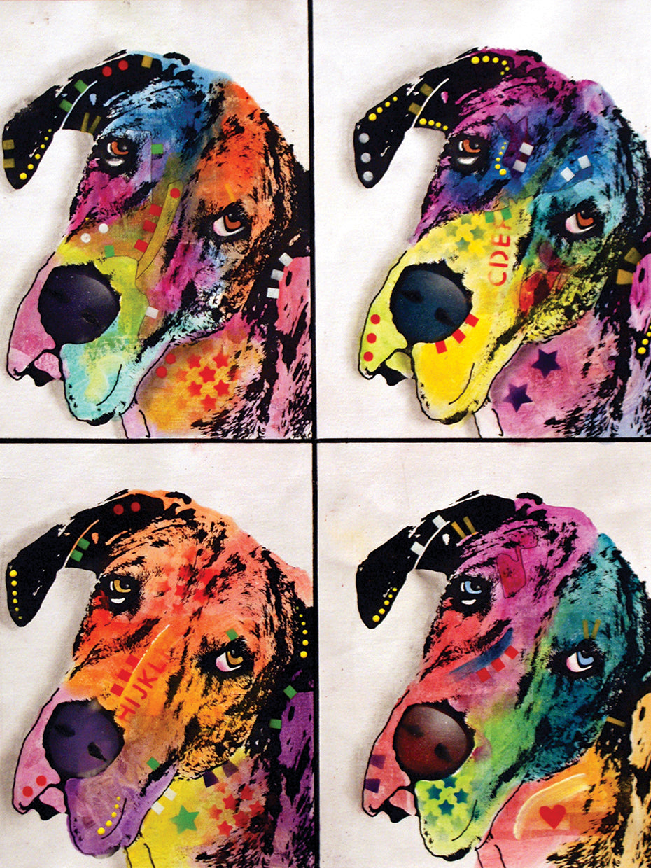 4 Danes by Dean Russo  - museum quality wall art work on large canvas & framed canvas prints