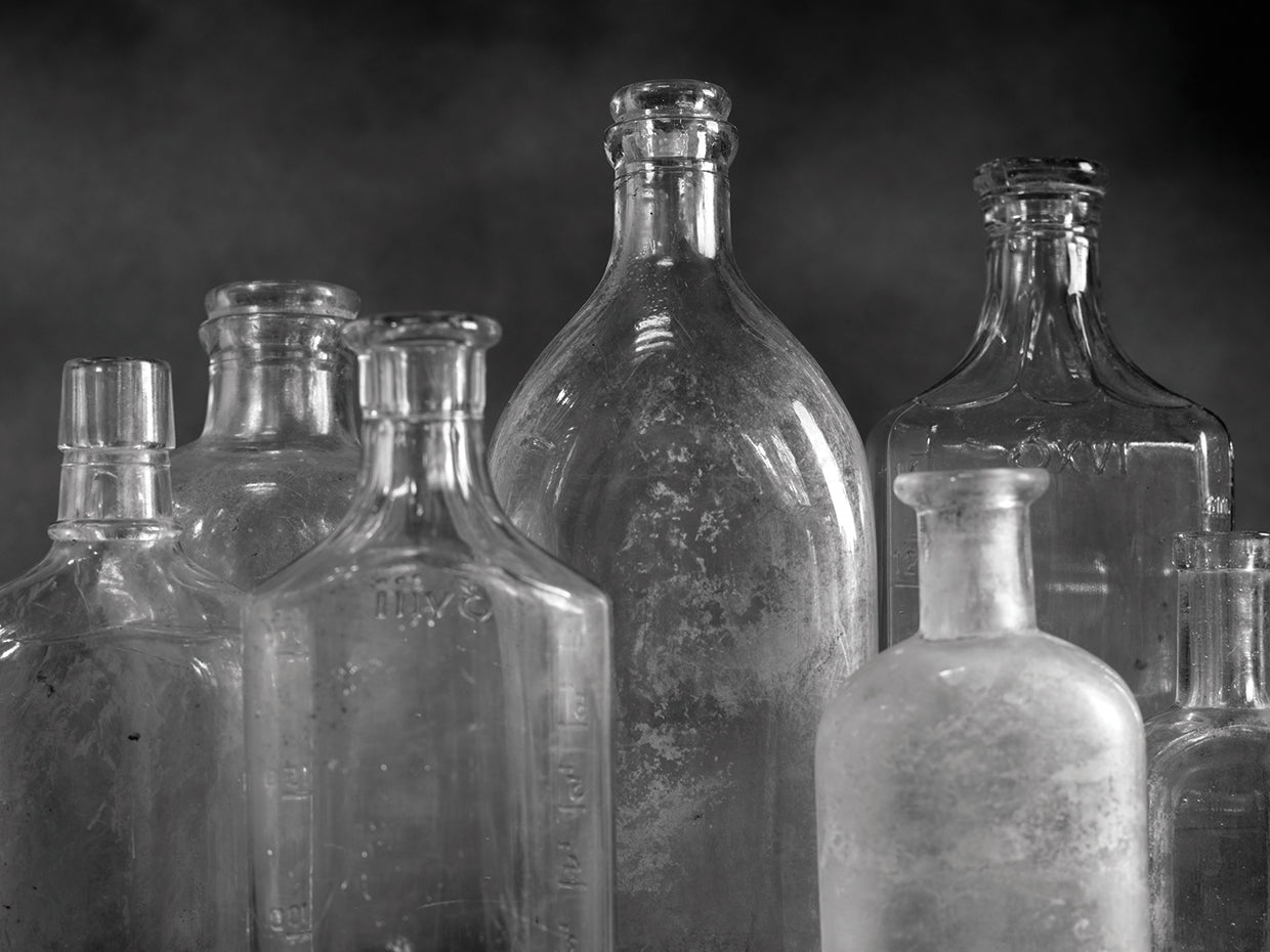 7 Bottles by Moises Levy  - top quality wall art work on large canvas & framed canvas prints