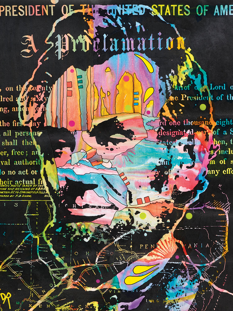 Abe's Proclamation by Dean Russo  - top quality wall art work on large canvas & framed canvas prints