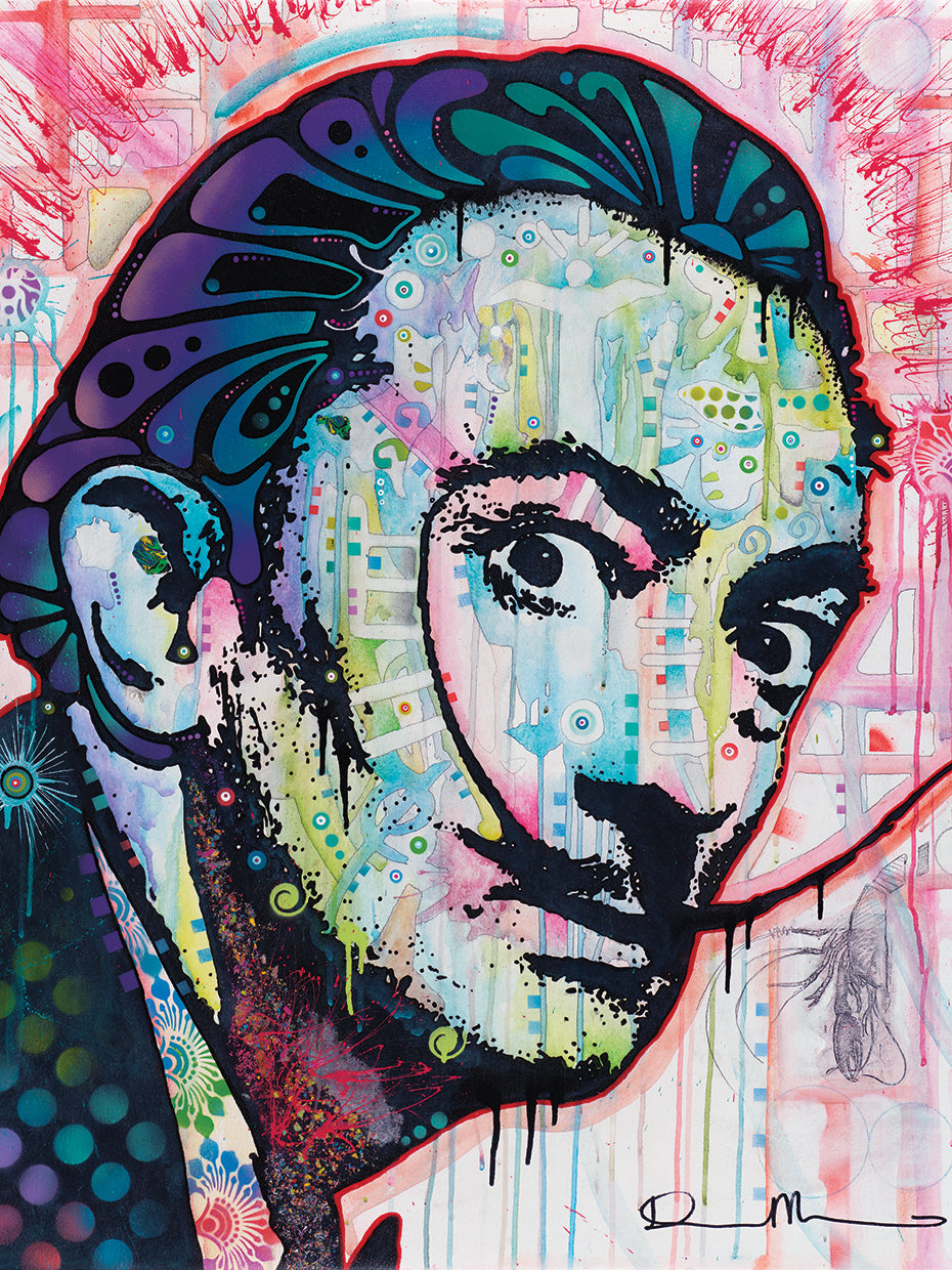 Dali by Dean Russo  - larger sizes handcrafted wall art work on large canvas & framed canvas prints