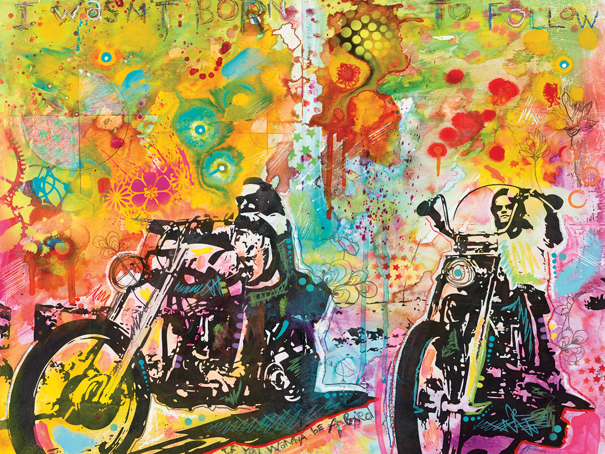 Easy Rider by Dean Russo  - best quality handcrafted wall art work on large canvas & framed canvas prints