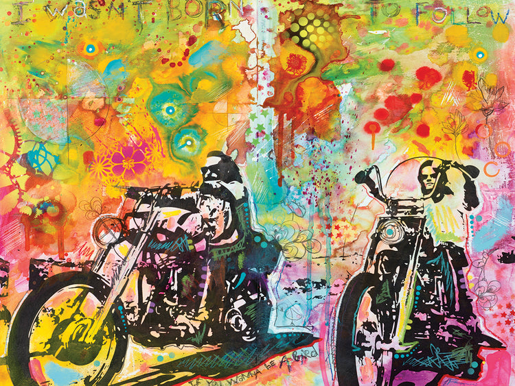 Easy Rider by Dean Russo  - best quality handcrafted wall art work on large canvas & framed canvas prints