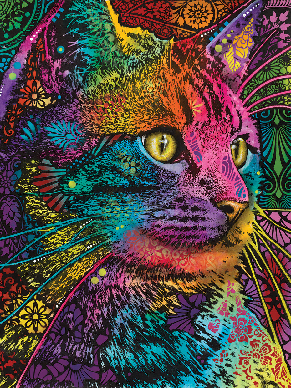 Felis by Dean Russo  - handcrafted wall art work on large canvas & framed canvas prints, made to order