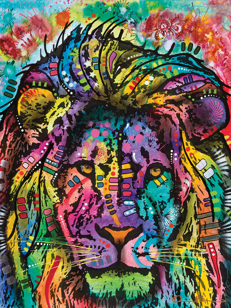 King of the Jungle by Dean Russo  - larger sizes handcrafted wall art work on large canvas & framed canvas prints