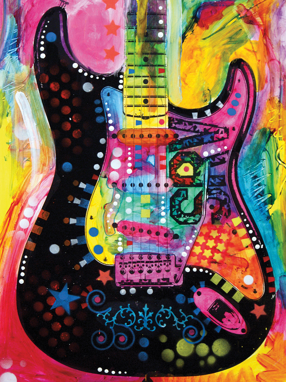 Lenny Strat by Dean Russo  - museum quality wall art work on large canvas & framed canvas prints