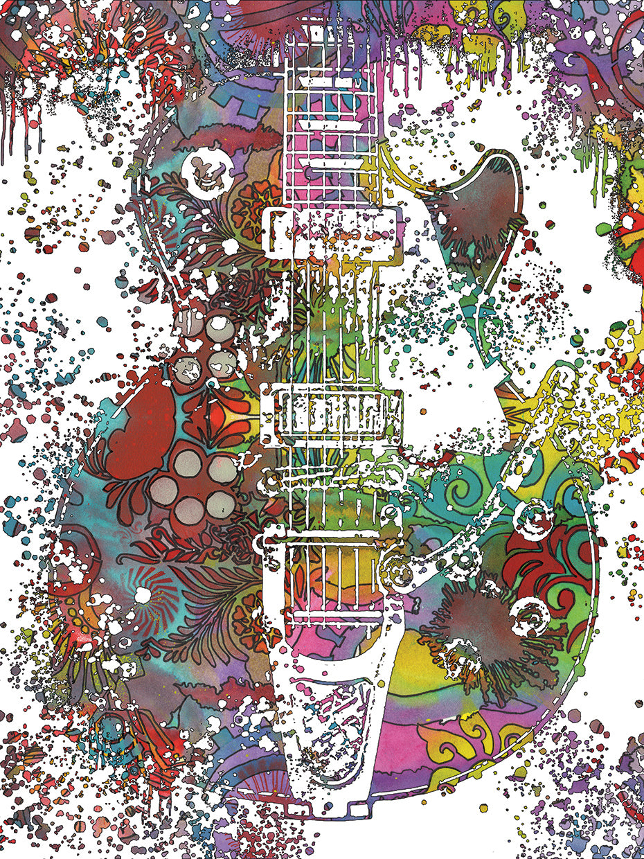 Les Paul Whammy by Dean Russo  - lowest price wall art work on large canvas & framed canvas prints