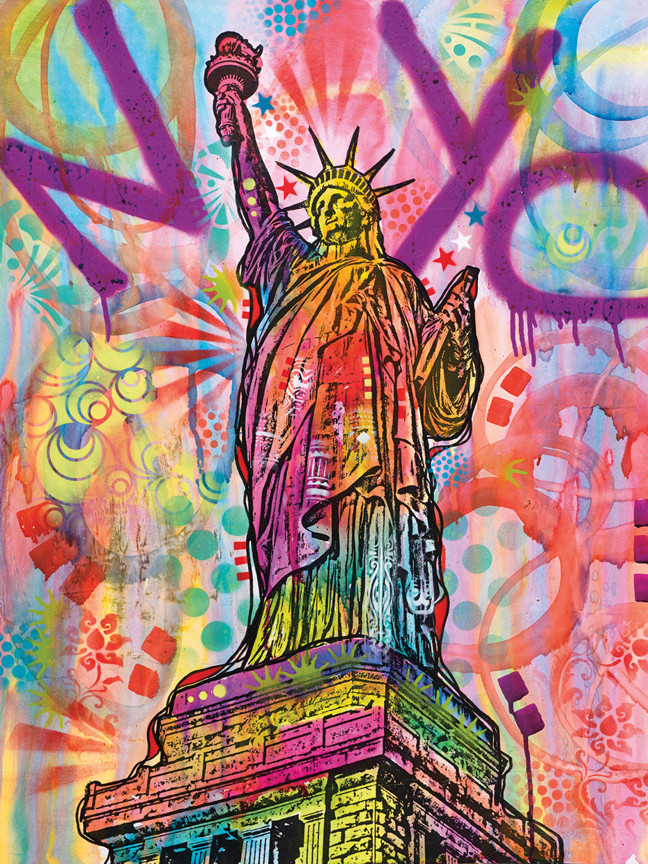 Liberty by Dean Russo  - handcrafted wall art work on large canvas & framed canvas prints, made to order