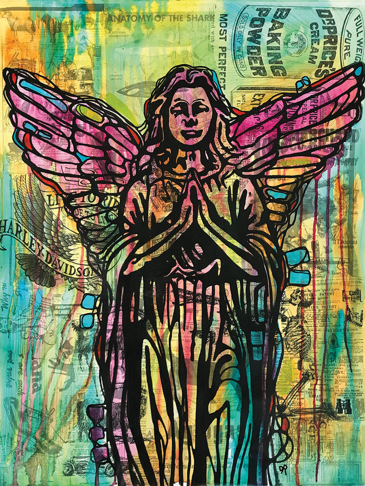 Most Perfect Angel by Dean Russo  - larger sizes handcrafted wall art work on large canvas & framed canvas prints