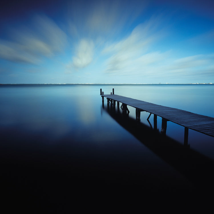 Muelle Azul Crop by Moises Levy  - lowest price wall art work on large canvas & framed canvas prints