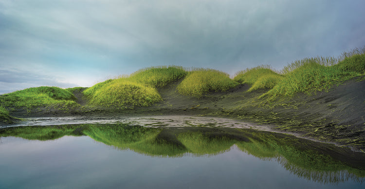 Reflejo Verde 2 by Moises Levy  - larger sizes handcrafted wall art work on large canvas & framed canvas prints