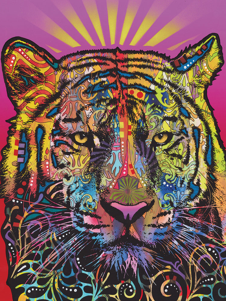 Regal (Tiger) by Dean Russo  - top quality wall art work on large canvas & framed canvas prints