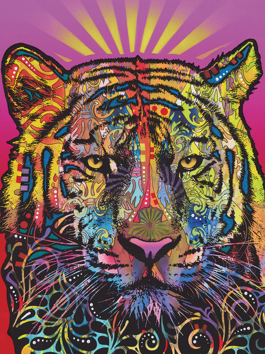 Regal (Tiger) by Dean Russo  - top quality wall art work on large canvas & framed canvas prints