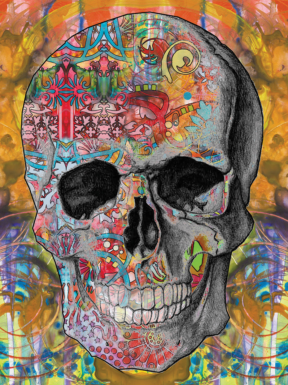 Smile Skull by Dean Russo  - top quality wall art work on large canvas & framed canvas prints