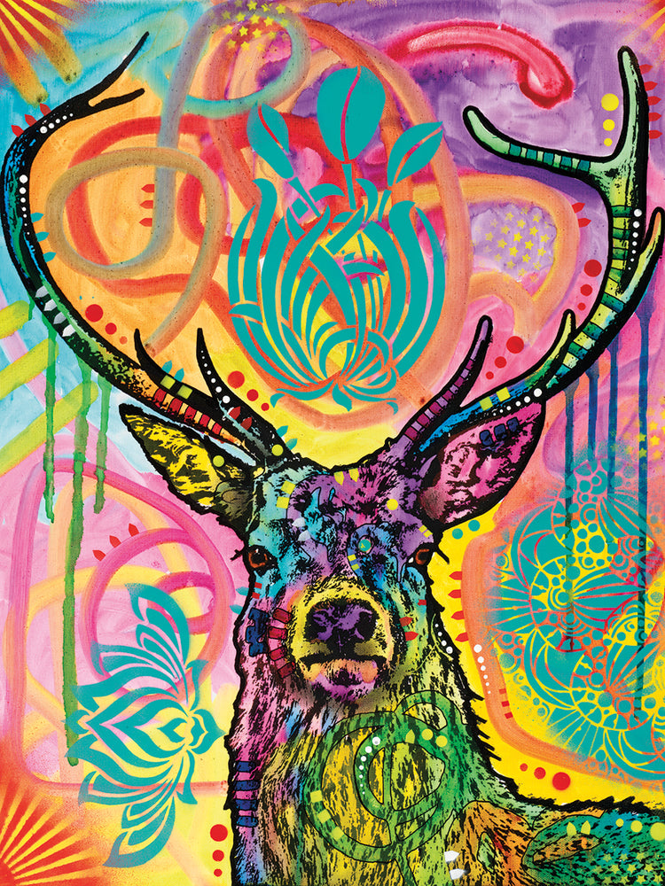Stag by Dean Russo  - museum quality wall art work on large canvas & framed canvas prints