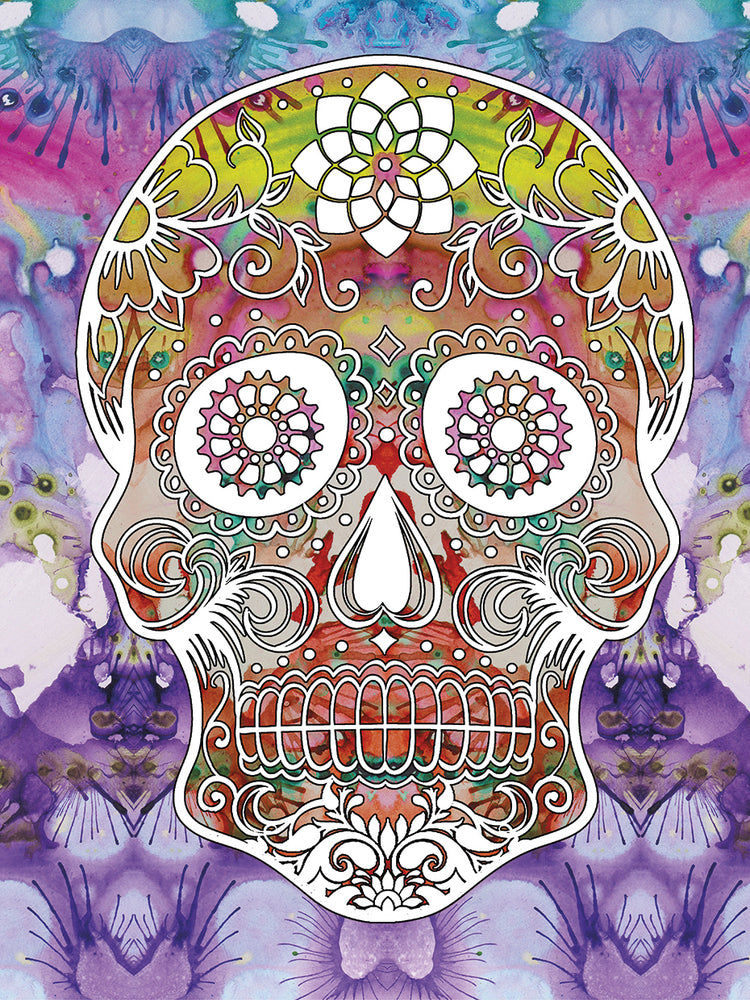 Sugar Skull by Dean Russo  - highest quality handcrafted wall art work on large canvas & framed canvas prints
