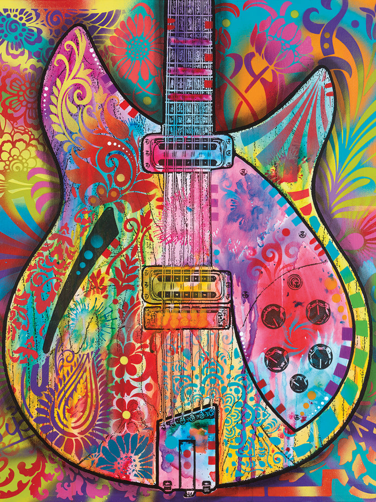 Vintage 12 String by Dean Russo  - best quality handcrafted wall art work on large canvas & framed canvas prints