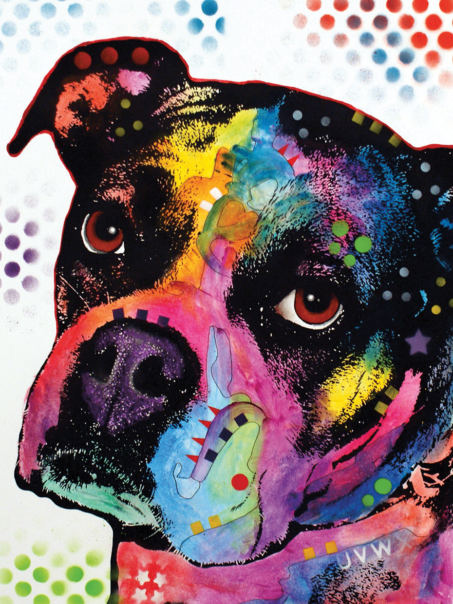 Young Boxer by Dean Russo  - top quality wall art work on large canvas & framed canvas prints