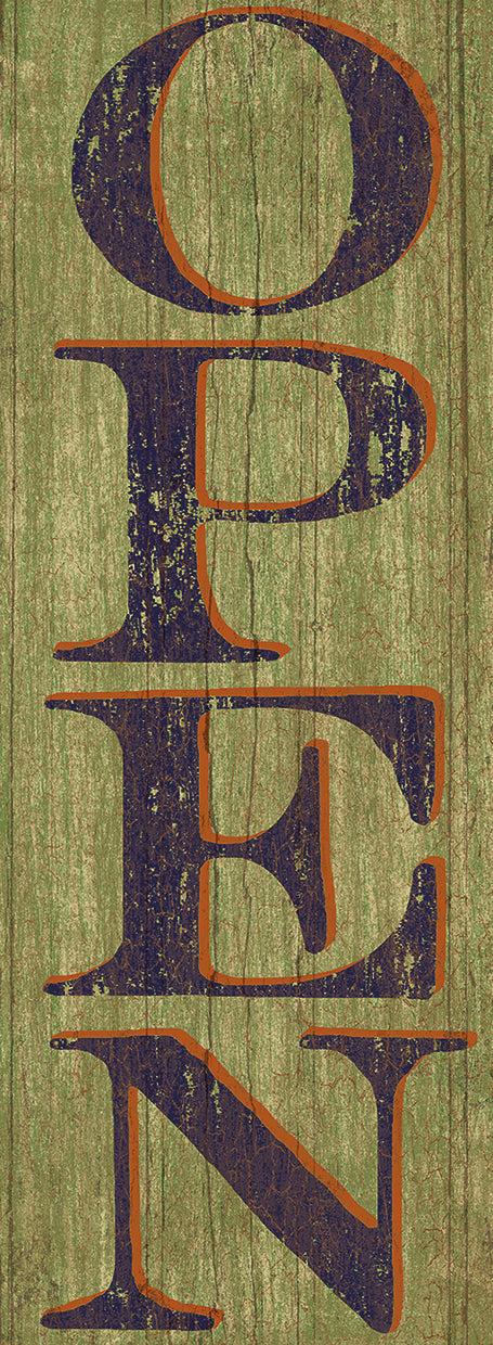 Cartel ABIERTO 1 Arte en lienzo
