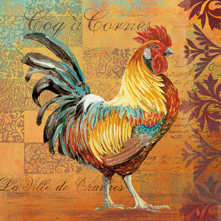 Coq Motifs I Cuadro en lienzo