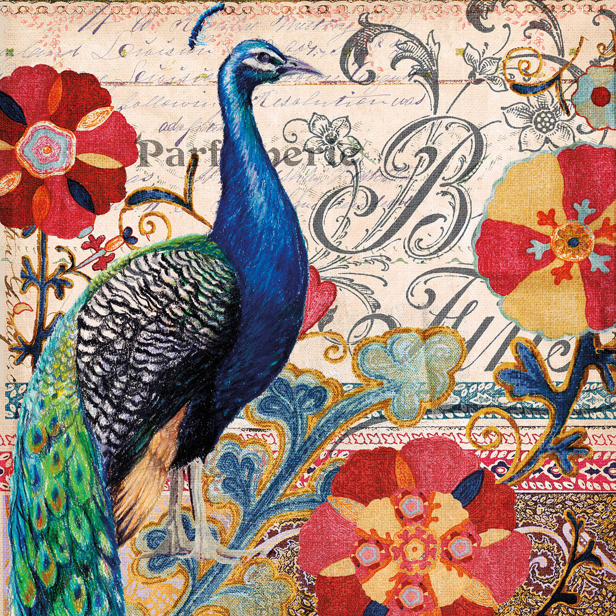 Pavo Real Décoré I Lienzo