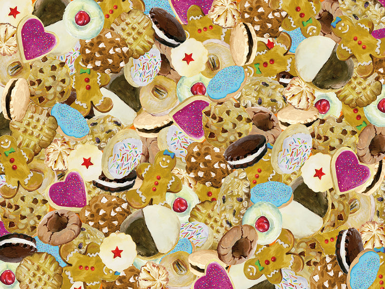Loco 4 galletas arte de la lona