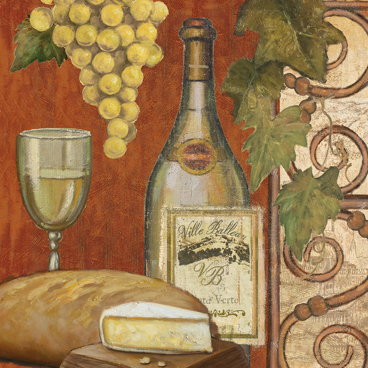 Degustación de vinos y quesos 2 Cuadro en lienzo