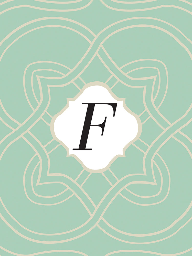 Arte de la lona del patrón F de las iniciales