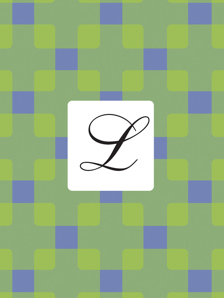 Patrón de iniciales L Arte de la lona