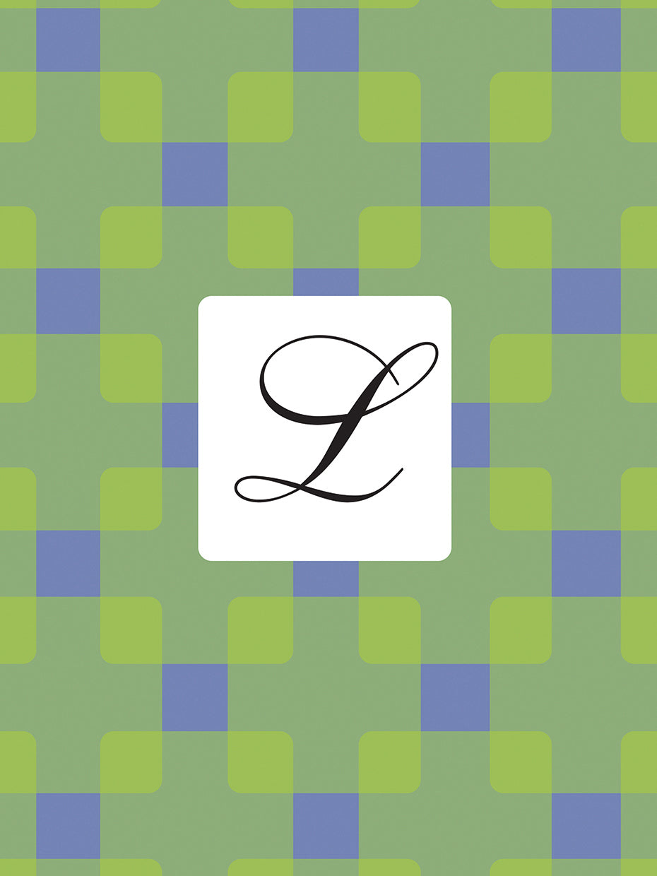 Patrón de iniciales L Arte de la lona
