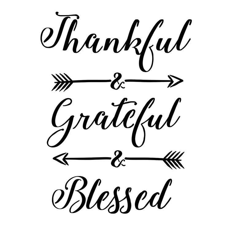 Thankful stencil Quote