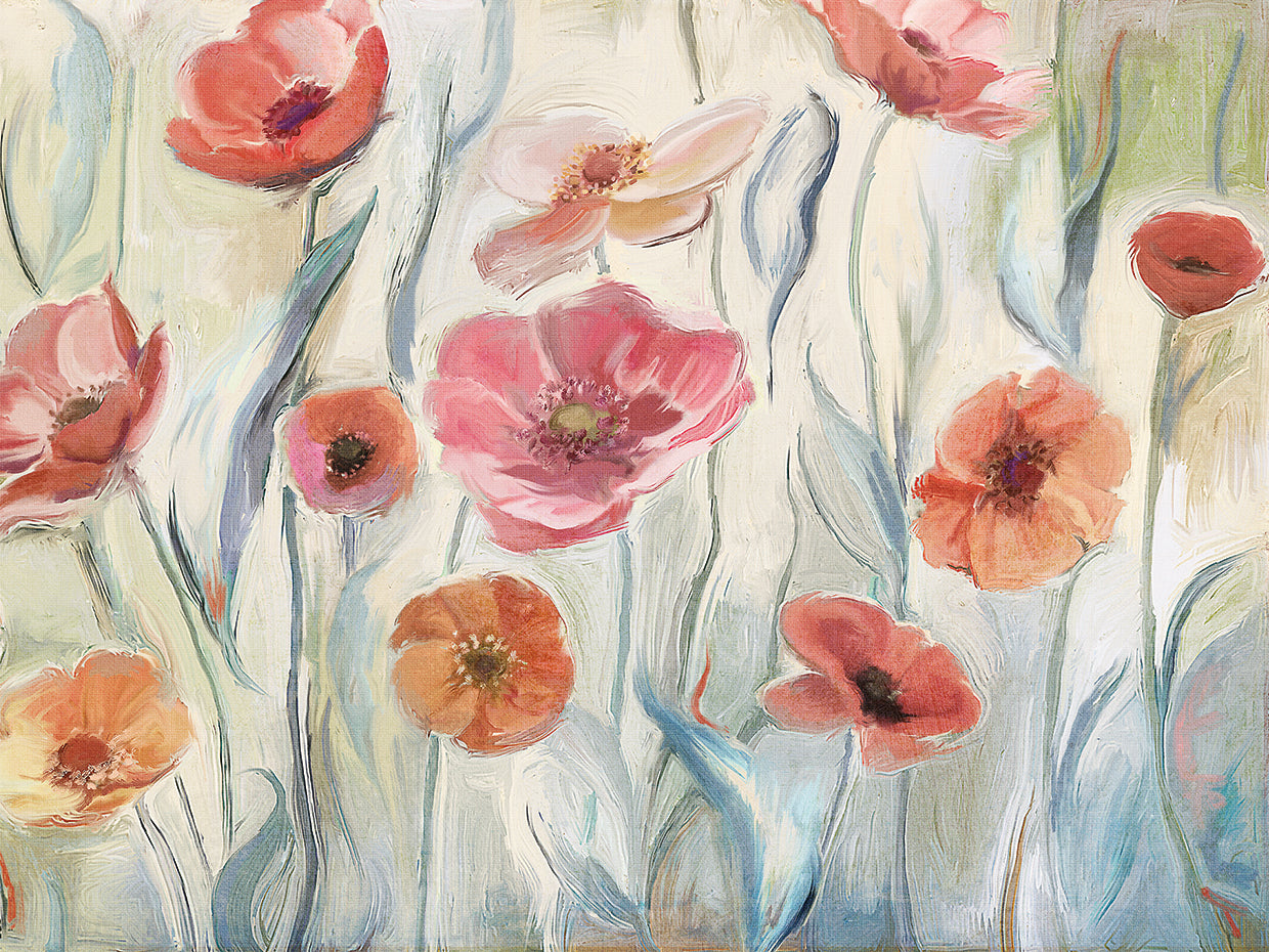 Arte de la lona de las amapolas de la anémona