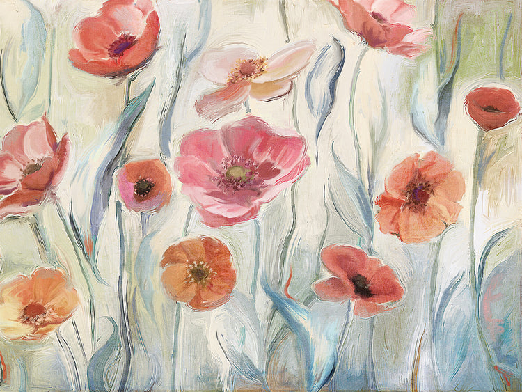 Arte de la lona de las amapolas de la anémona
