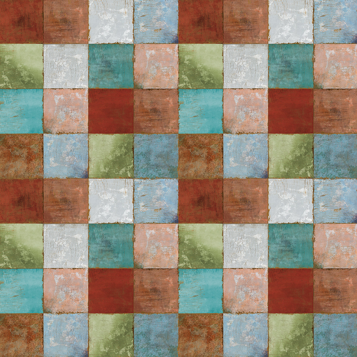 Arte de lienzo de bloques de color de North Woods