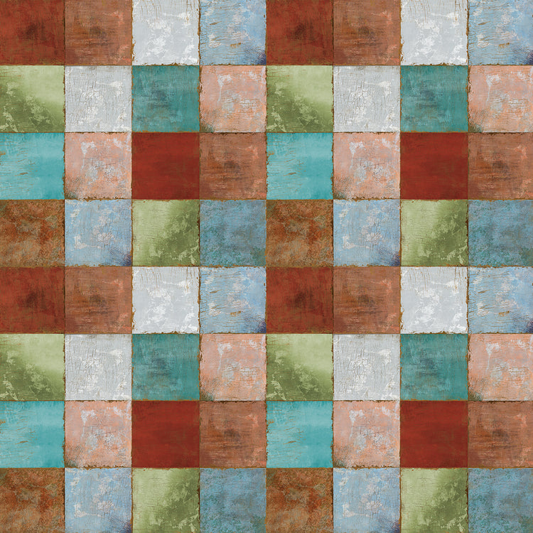 Arte de lienzo de bloques de color de North Woods