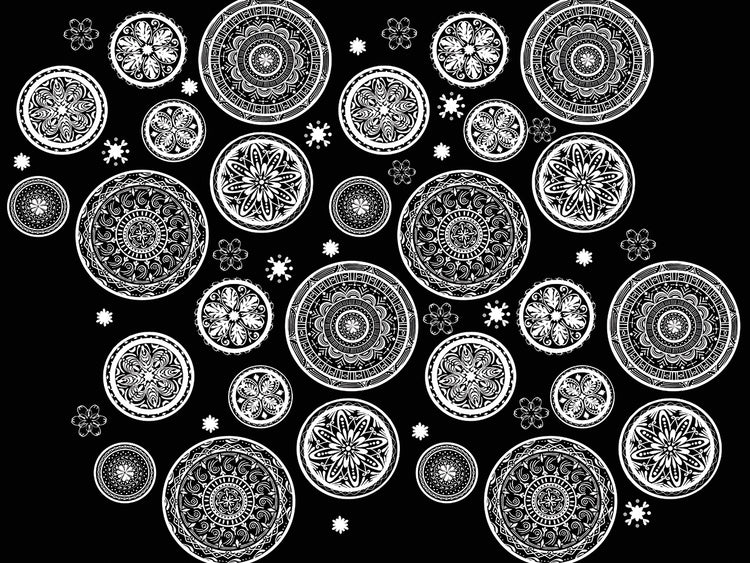Arte de la lona de la danza de la mandala
