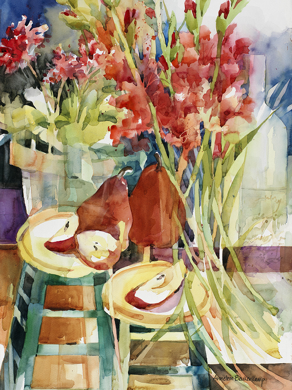 Sweeping Blooms by Annelein Beukenkamp art work on canvas or framed canvas prints