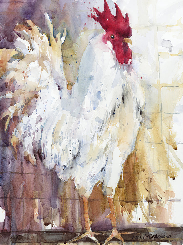 Leghorn by Annelein Beukenkamp art work on canvas or framed canvas prints