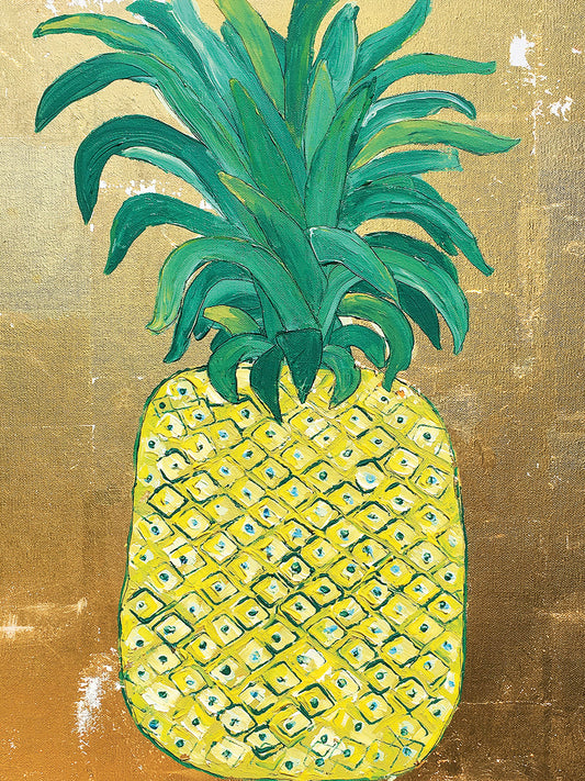Pineapple Gold Canvas Art