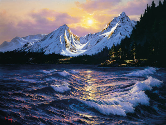 Snow Mountains Landscape Canvas Art