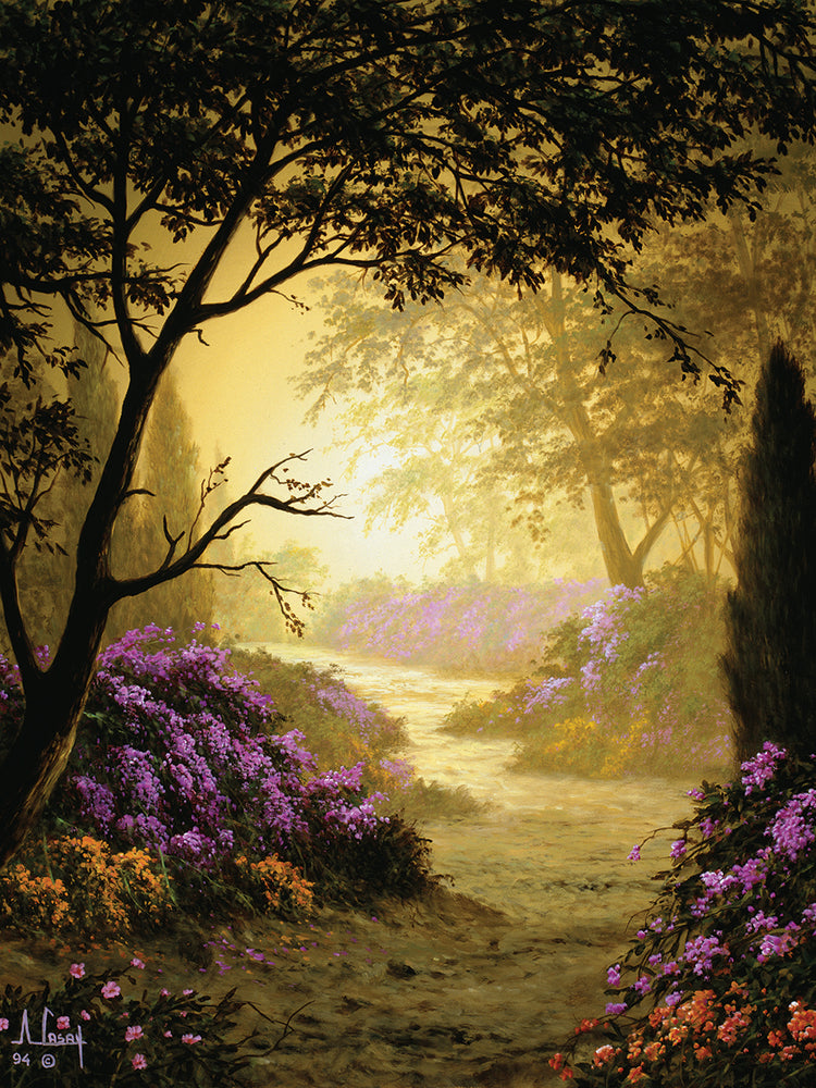 Forest Path at Sunset