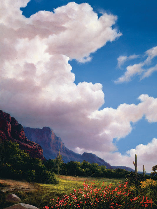 Clouds Over the Mountains Canvas Art