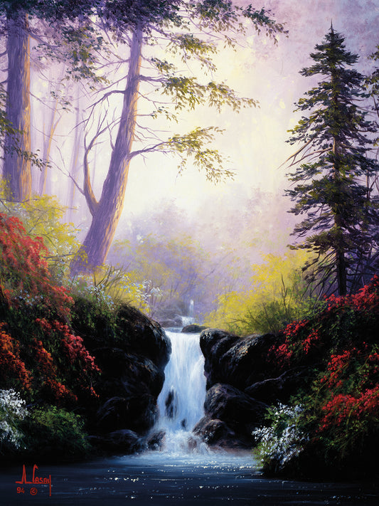 Forest Waterfall Canvas Art