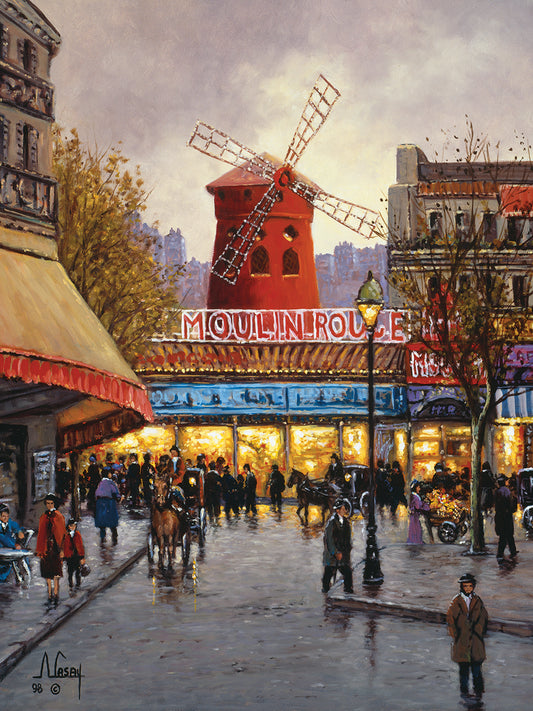 Paris Street - Moulin Rouge Canvas Art
